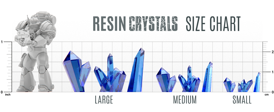 Blue Resin Crystals - Large size