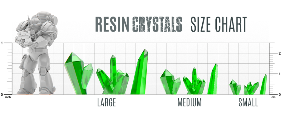 Green Resin Crystals - Large size