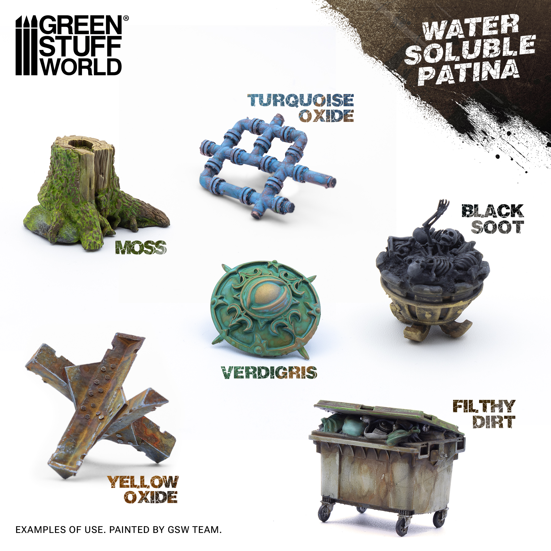 Efecto pátina soluble en agua de Green Stuff World