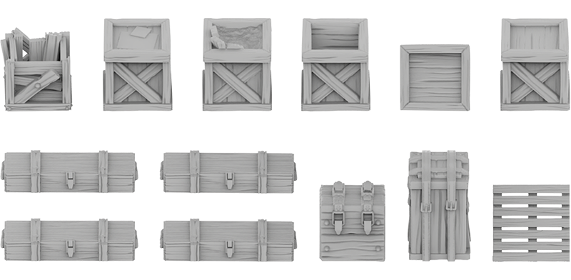 Wooden Crates 1:48