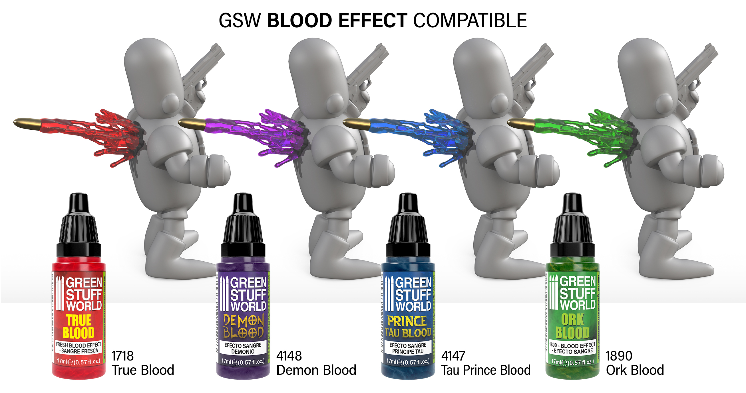 3D printed set Blood Splashes Effect