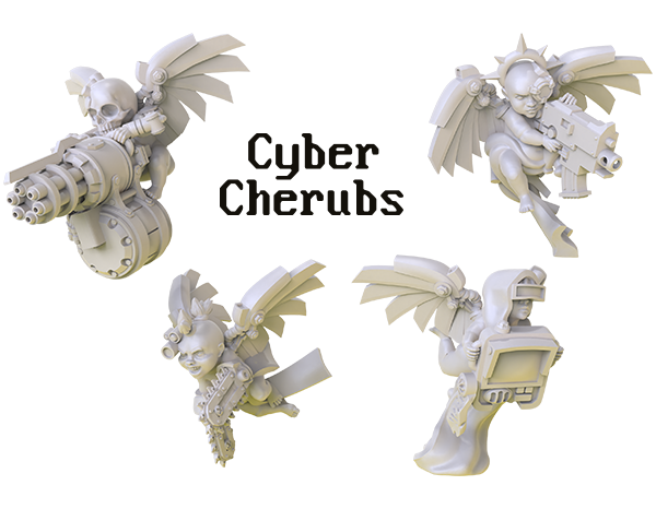 Cherubs 40k - Cyber Cherubs Servitors compatible Warhammer