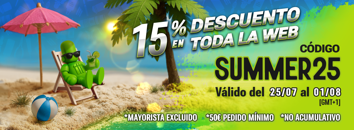 Summer Sale!!! -15% En toda la web CÓDIGO: SUMMER25 del 25/07 al 01/08