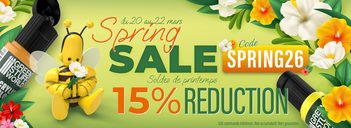 Soldes de printemps -15% Du 20 au 22 mars