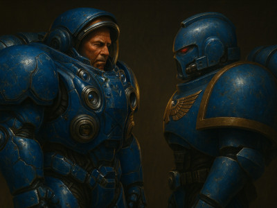 Was starcraft marine based on Warhammer marine​?