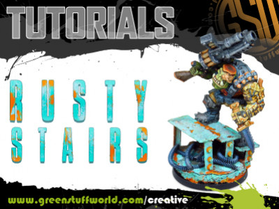 How to paint heavy rust effect on stairs?