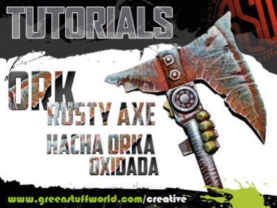 Rusty orc axe painting tutorial