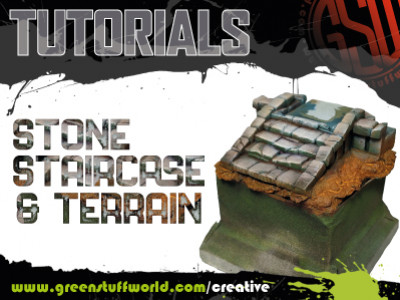 How to paint a stone staircase for a scale model?