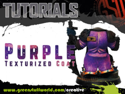 Texturing in purple tones for miniatures