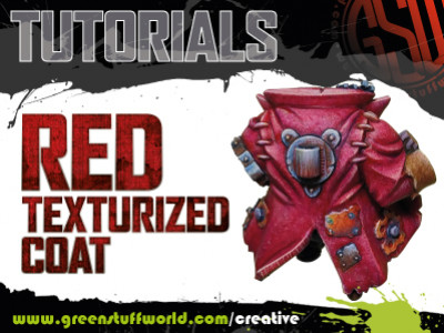 Textured painting tutorial in red tones